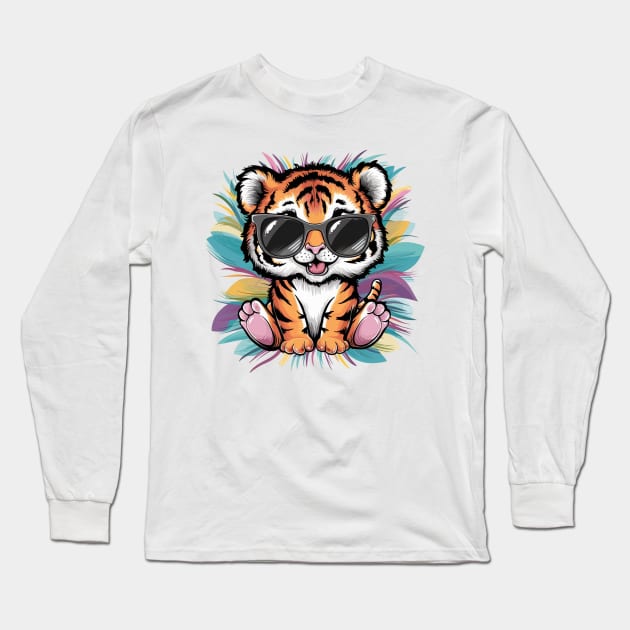 Baby Tiger Cute Long Sleeve T-Shirt by alby store